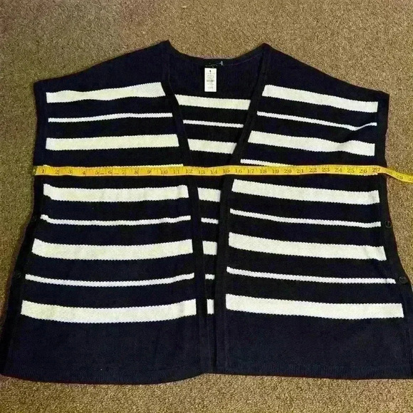 BRAND NEW Talbots Knit Cardigan Open Front Vest Side Buttons XS/S - Picture 4 of 10
